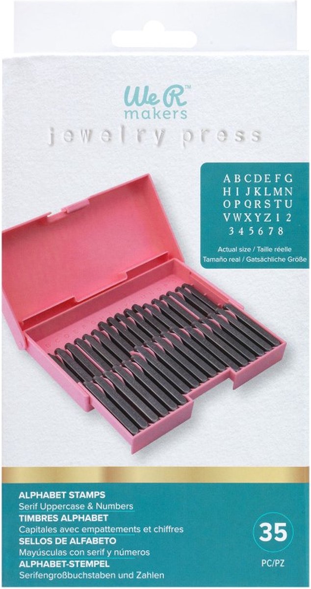 Alphabet stamps jewelry press - We R Makers