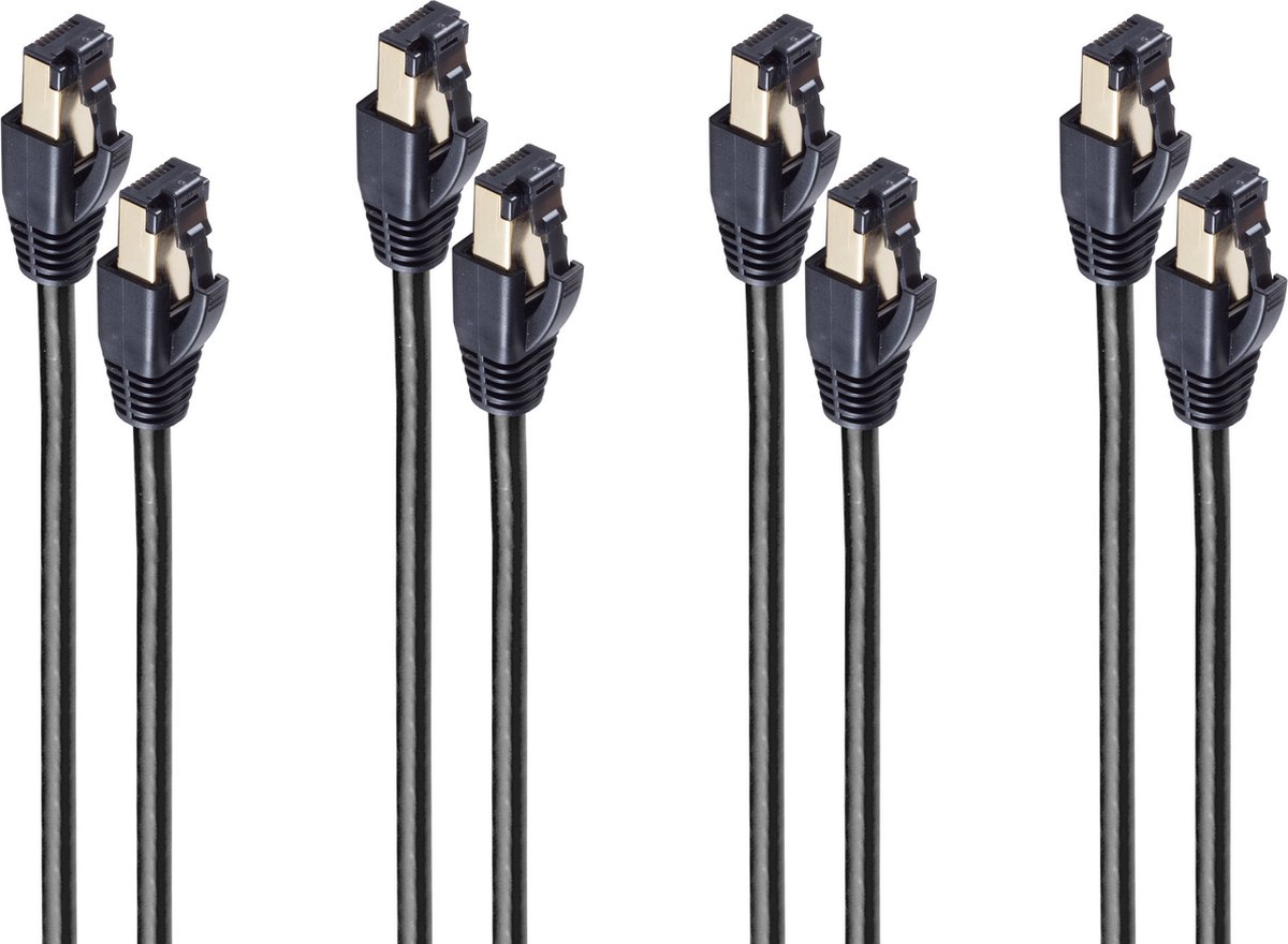 S/CONN SC08-41045-4 netwerkkabel Zwart 3 m Cat8.1 F/FTP (FFTP)