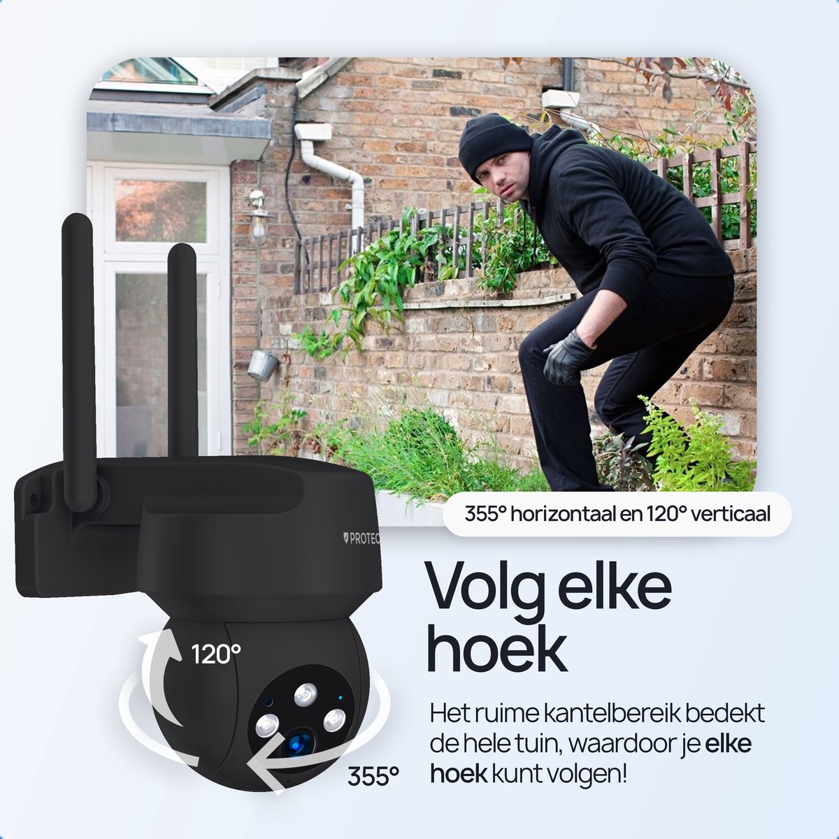 Protectly Beveiligingscamera Buiten 3K HD 5MP met 64GB SD thumbnail 6