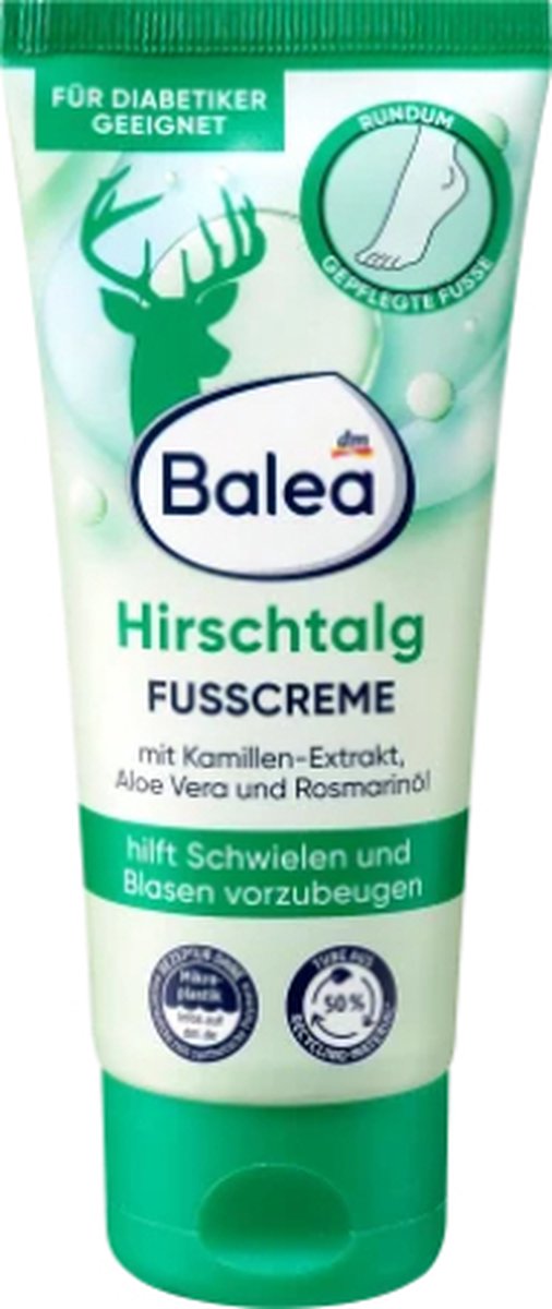 Balea Voetcrème Hertenvet | 100ml | Verzorgende formule