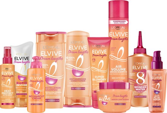 L’Oréal Paris Elvive Dream Lengths Heat Protect Hittespray - Lang, Beschadigd Haar - 230°C Hittebescherming - 150ml