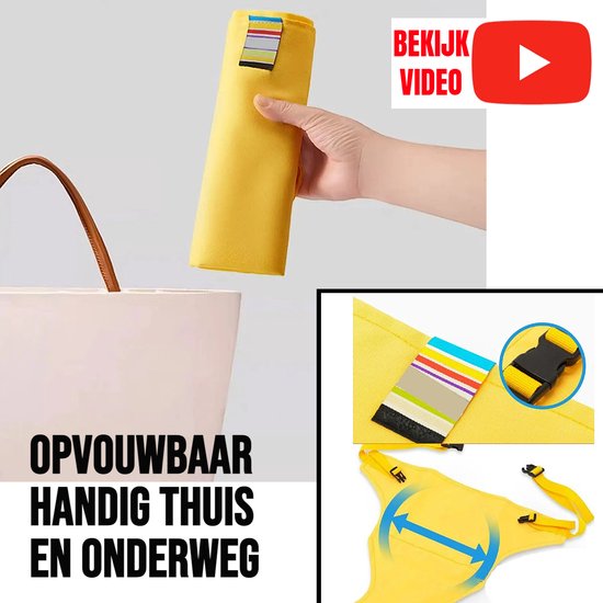 Allernieuwste.nl® Draagbare Babystoelgordel Khaki - Veilig, Opvouwbaar en Comfortabel voor Onderweg van Allernieuwste.nl® — afbeelding 4