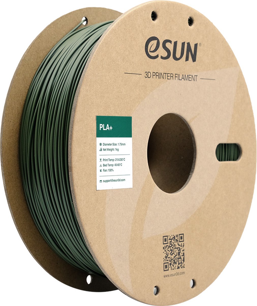 eSun PLA+ Olijfgroen / Olive green 1 kg - 1.75mm - 3D printer filament
