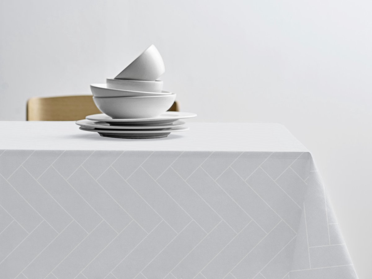 Södahl Tiles Damask Tafelkleed 140 x 320 cm White