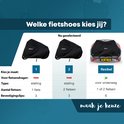 Vergelijking van Vebics fietsbinnenhoes: twee hoezen voor 1-2 fietsen, en één hoes voor in de auto.