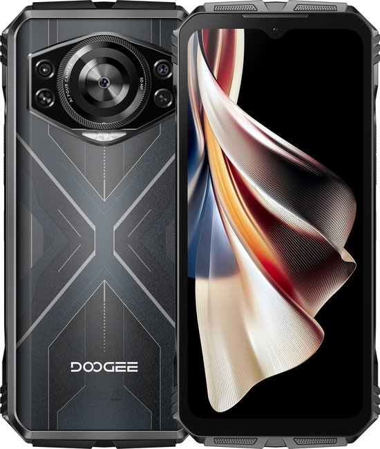 Foto: Doogee s cyber 6 58inch smartphone 8gb 12gb ram 256gb rom 10800mah android 14 0 black silver