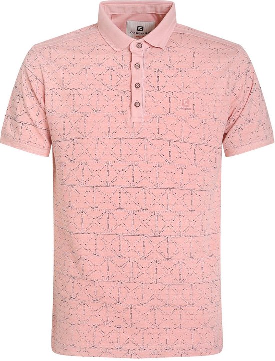Gabbiano Poloshirt Polo Met Allover Print 234922 719 Dusty Coral Mannen Maat - M