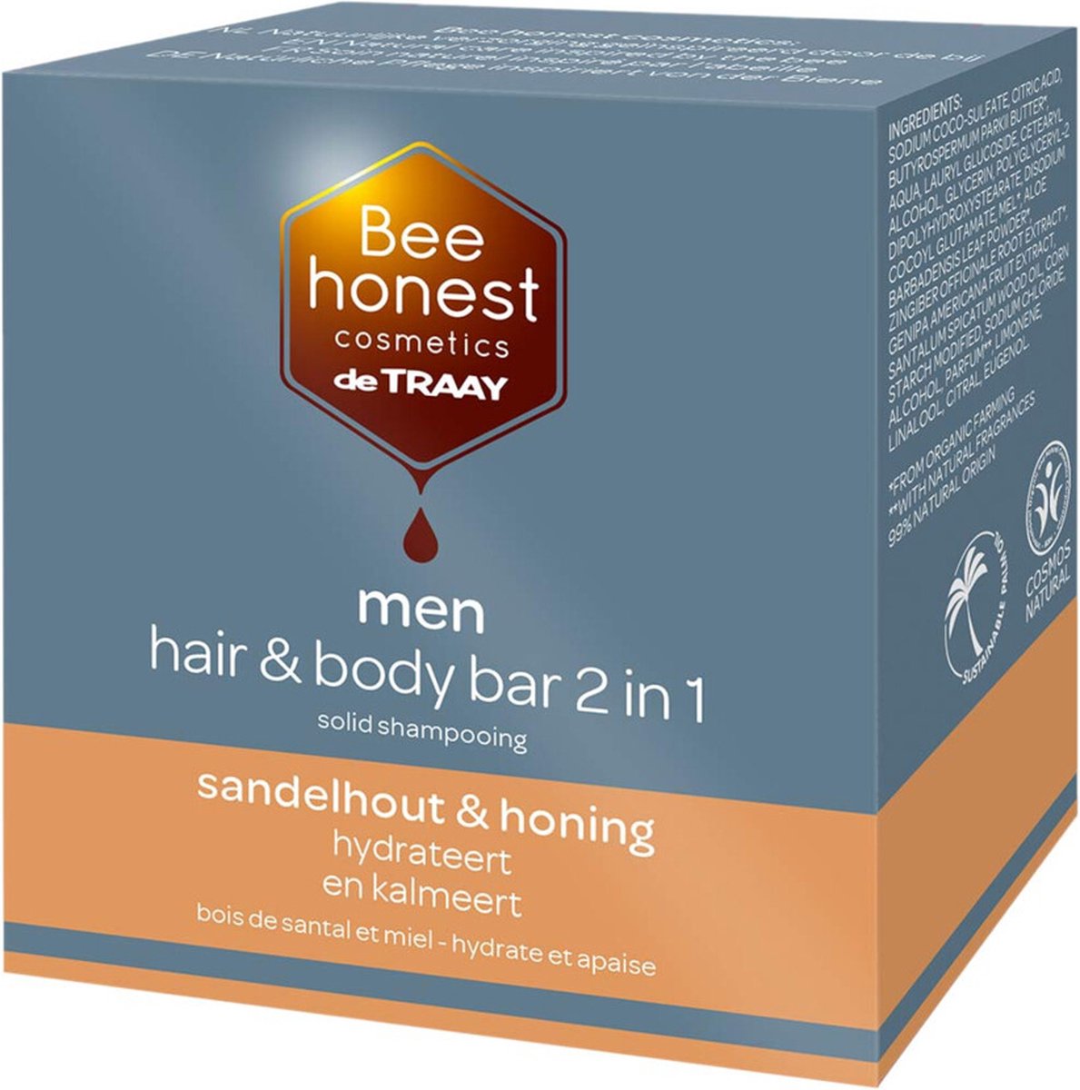 Goedkoopste Bee Honest Shampoo & Bodybar Men 80 gr