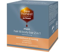 Bee Honest Men Hair & Body Bar 2-in-1 Sandelhout & Honing