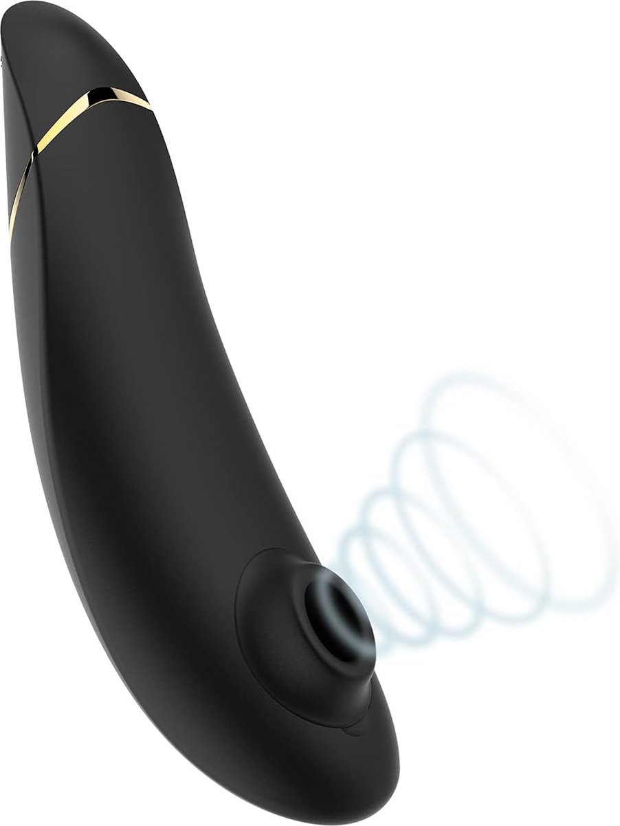 Goedkoopste Womanizer Premium 1 Zwart luxe oplegvibrator, intieme stimulator met 12 intensiteitsniveaus, autopiloot en Smart Silence-technologie