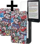 Hoesje Geschikt voor Kobo Clara Colour Hoes Bescherm Hoesje Case Luxe Sleep Cover Met Screenprotector - Hoes Geschikt voor Kobo Clara Colour Hoesje - Graffity