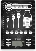 Salter Digital Kitchen Scale, max. capaciteit 5 kg, ontwerp voor ultraplatte glazen platformconversies