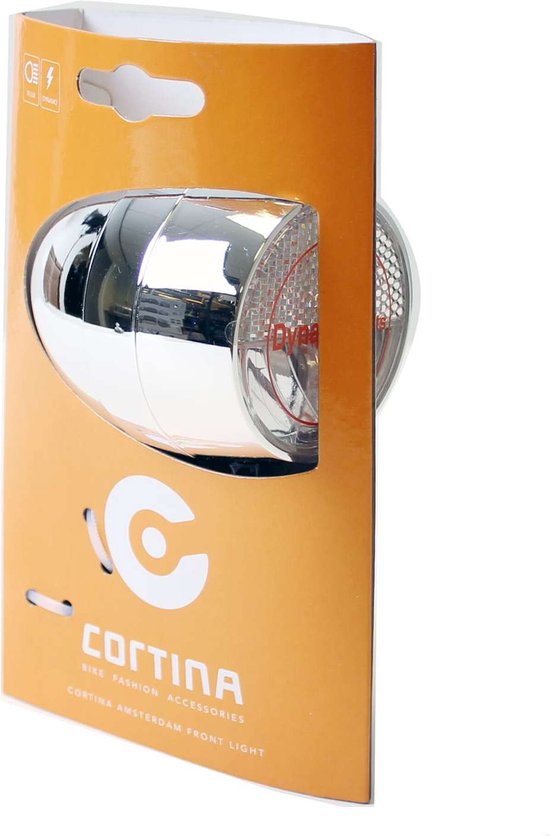 Fiets Cortina koplamp Amsterdam dynamo chroom — afbeelding 3