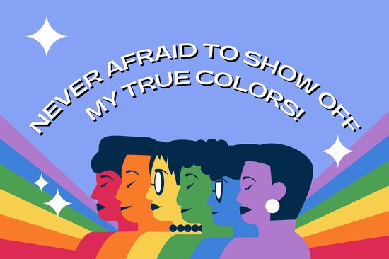 Drapeau « N'ayez jamais peur de montrer » – Drapeau de la Pride LGBTQ+ – 120 x 80 cm