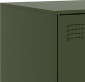 vidaXL - Tv-meubel - 99x39x44 - cm - staal - olijfgroen