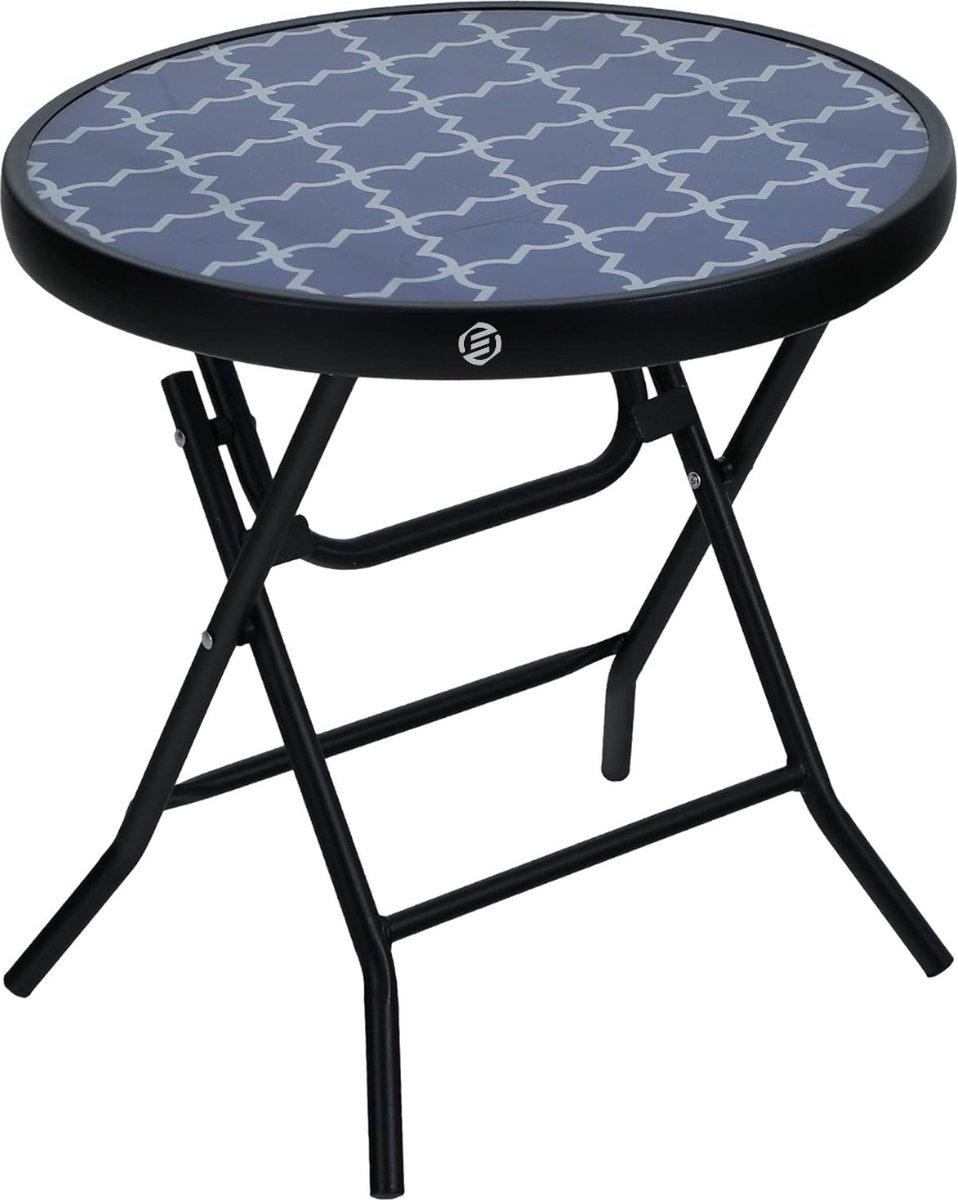 Equivera Bijzettafel Buiten - Bijzettafel Tuin - Salontafel Buiten - Salontafel Tuin - Koffietafel Buiten - Voor Binnen en Buiten - Must Have Voor Jouw Tuin! Zwart