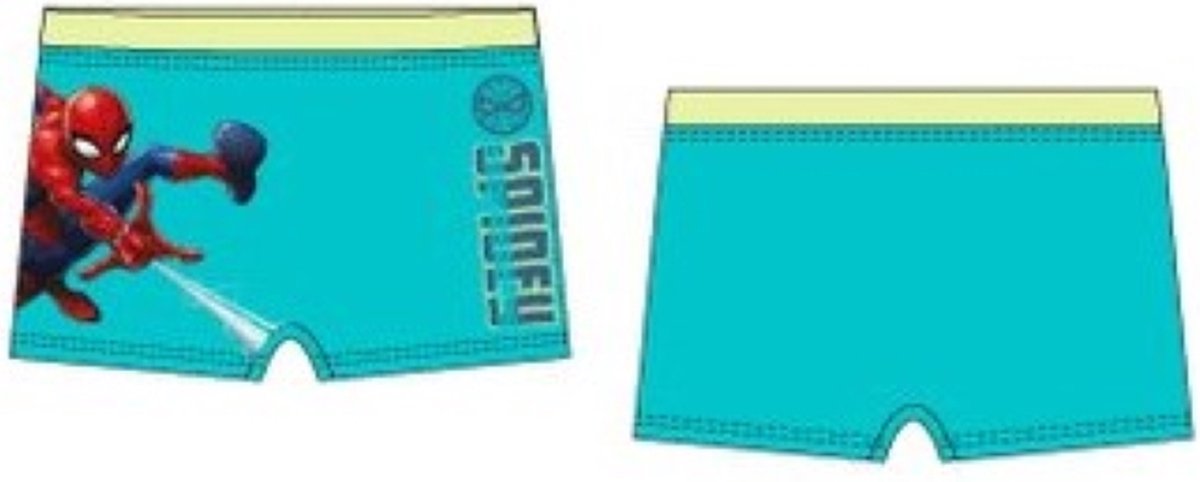 Spiderman zwembroek - turquoise (blauw/groen) - Marvel Spider-Man zwemshort - maat 104