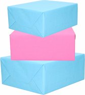 Twizler New Baby Girl Inpakpapier - Roze Jungle Dieren - 6 Vellen & 6 Twizler New Baby Girl Inpakpapier - Roze Jungle Dieren - 6 Vellen & 6
