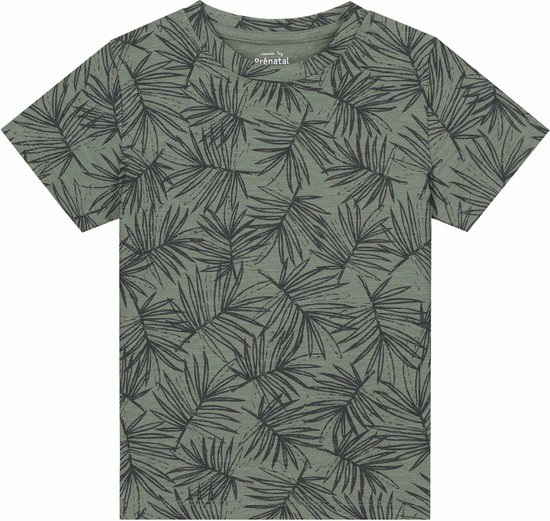 Prénatal peuter T-shirt - Jongens - Light Khaki Green - Maat 104