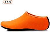 Livano Waterschoenen Voor Kinderen & Volwassenen - Aqua Shoes - Aquaschoenen - Afzwemschoenen - Zwemles Schoenen - Oranje - Maat 37.5