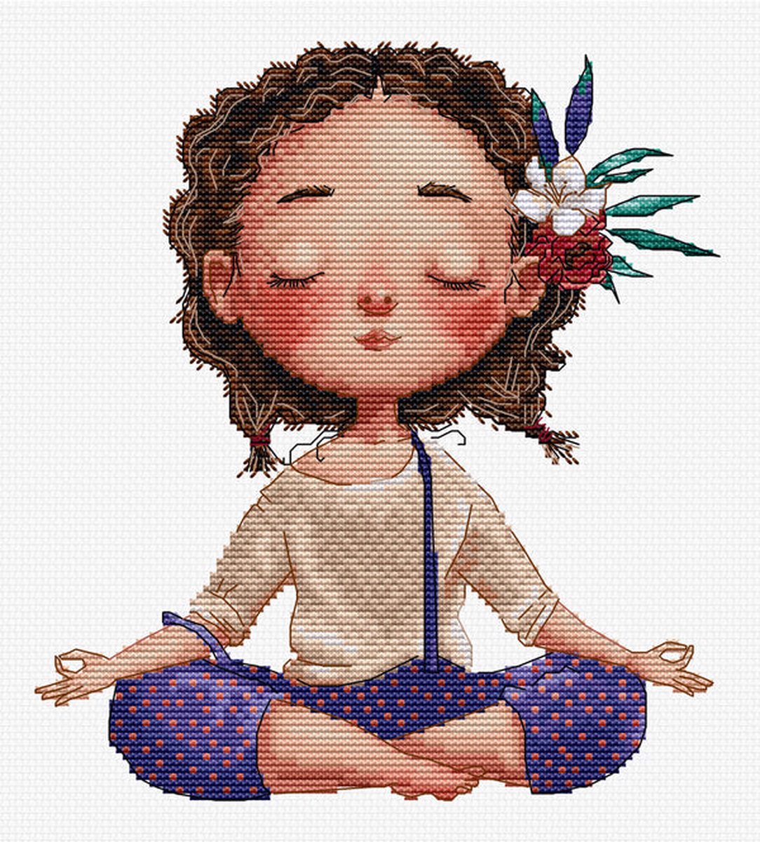 Borduurpakket HobbyJobby - Meditation - Meditatie