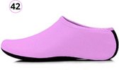 Livano Waterschoenen Voor Kinderen & Volwassenen - Aqua Shoes - Aquaschoenen - Afzwemschoenen - Zwemles Schoenen - Paars - Maat 42