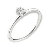 0.29 ct Diamant Ovaal Witgoud Damesring