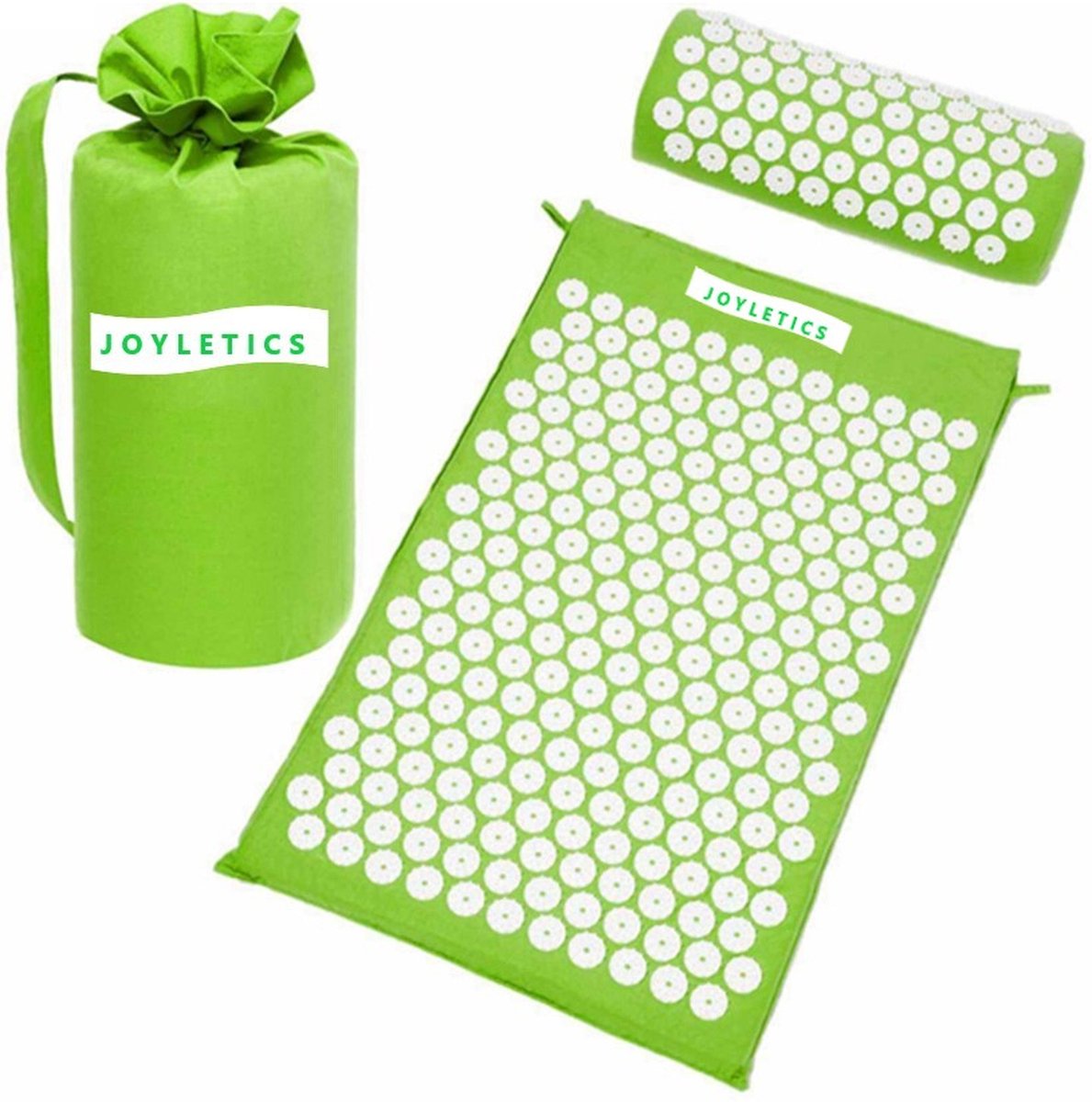 Goedkoopste Joyletics spijkermat met kussen | groen | 66 x 40 x 2 cm | acupressure mat | model 2024