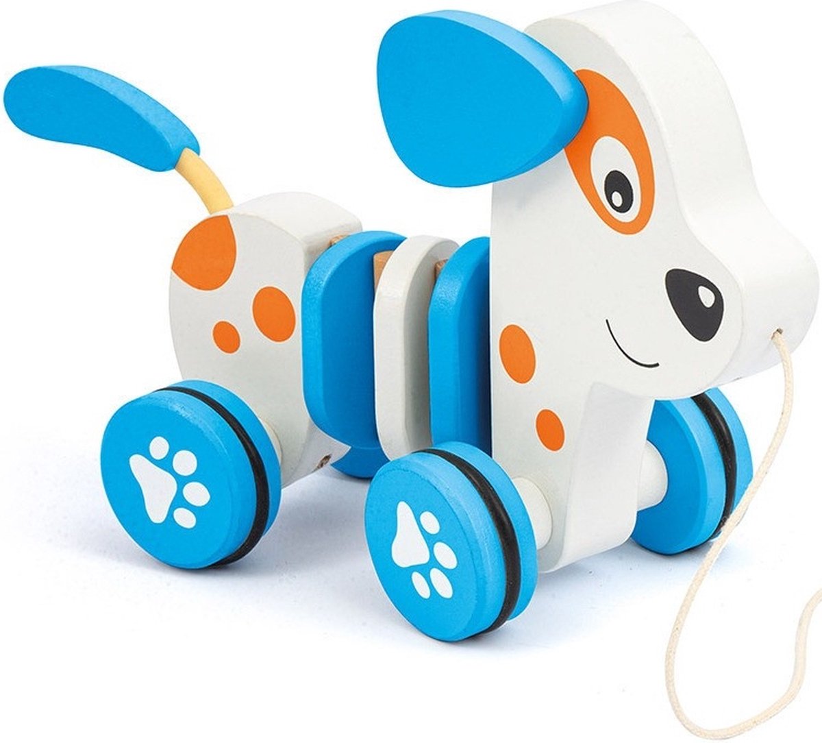 Sevi Pull Along Animal Dog: 25x10x16 cm (88042-B) - Hond - Trekdier - Voor kinderen vanaf 1 jaar
