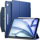 ESR Ascend Trifold Book Case Geschikt voor Apple iPad Air 11 (2024) / Air 10.9 (2022/2020) - Verstelbare Book Case met Sleep/Wake Functie - Hoes met Penhouder - Blauw