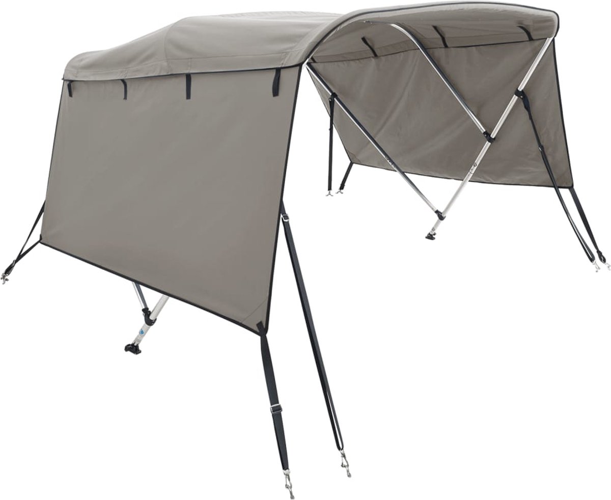 vidaXL - Biminitop - 3 - bogen - met - zijwanden - 183x(154-167)x137 - cm