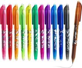 Uitgumbare Pennen Set 12 Kleuren - Uitwisbare Pen - Uitwisbaar door Frictie - 12 Kleuren