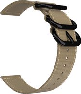 Strap-it Nylon gesp bandje - geschikt voor Huawei Watch GT 1 / GT 2 / GT 3 / GT 3 Pro / GT 4 46mm / GT 2 Pro / GT Runner / Watch 3 (Pro) / Watch 4 (Pro) / Watch Ultimate - kaki