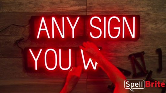 OUVERT MAINTENANT - Publicité au néon Enseigne au néon LED éclairée | SortBrite | 46 x 60 cm | 6 modes de gradation - 8 animations lumineuses | Éclairage au néon pour panneaux publicitaires