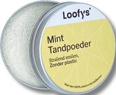 LOOFY'S - Vegan Tandpoeder Tandpasta [Poeder] 100 % plastic vrij - ook de verpakking! - 60 gram - zonder fluoride - Loofys