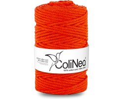 ColiNea - Touw - katoenen - koord - Katoenkoord - macramé - 5 mm x 100 m - Oranje