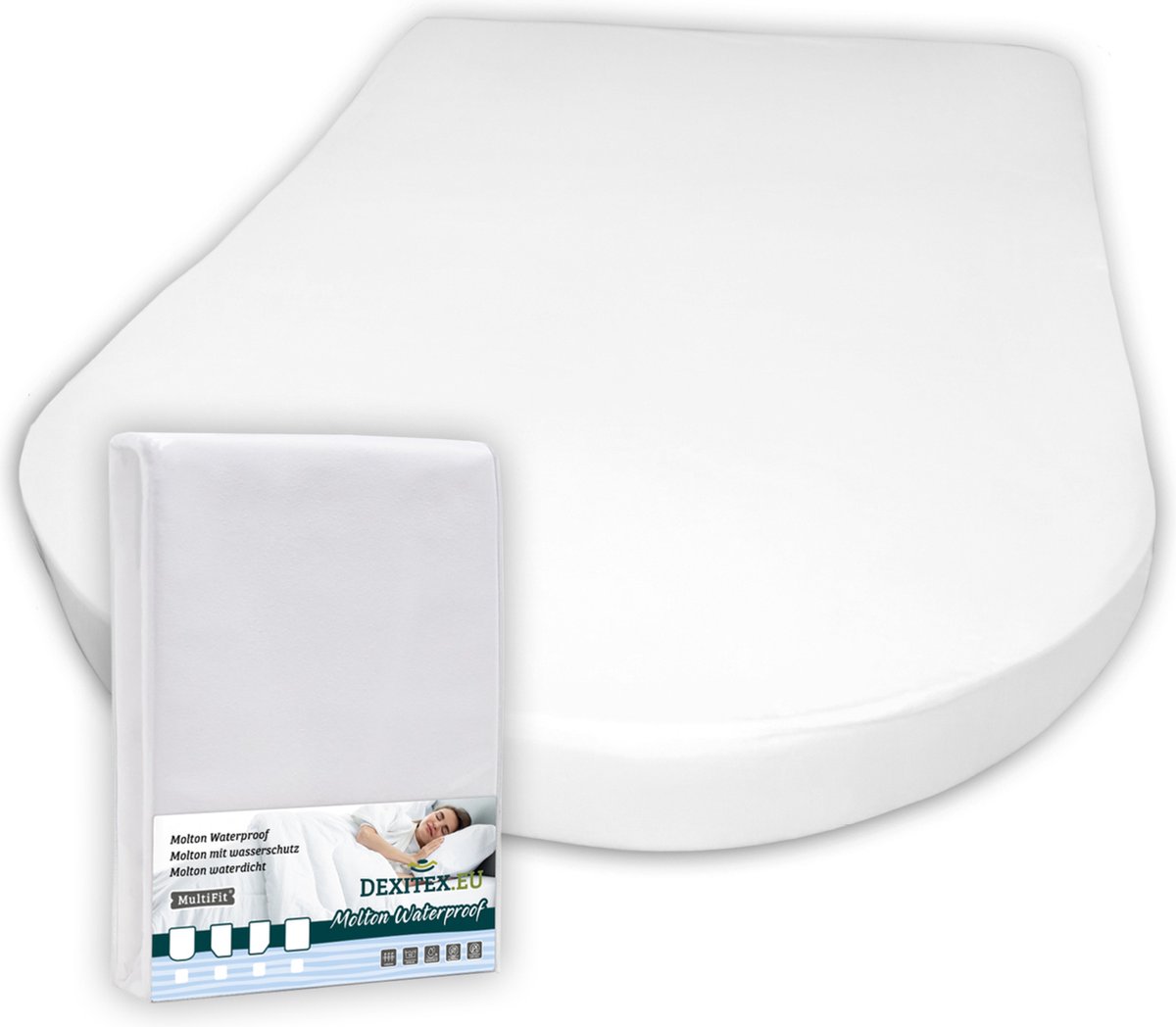 Dexitex Queensbed waterdichte matrasbeschermer/molton voor Camper of Caravan