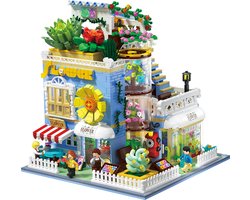 Zhe Gao - Bloemen Winkel | Mega poppenhuis niet compatibel met lego mould king sluban | Classic creator STEM educatief speelgoed bouwpakket | botanical bloemenboeket huis modelbouw modulaire architecture gebouwen voor volwassenen | 2091 bloks