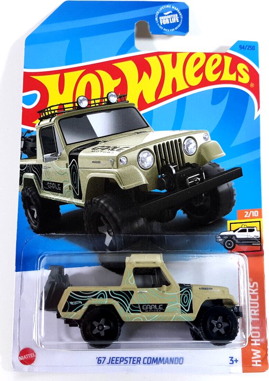 HOT WHEELS JEEPSTER '67 COMMANDO 94/250 HW HOT TRUCKS 1:64 SAND ARMY | bol