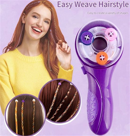 Automatische Haarvlechtmachine Meisjes Cadeau-Elektrische Haarvlechtset voor kinderen DIY Automatische Haardecoratie Vlechtgereedschap Draagbaar Creatief Modekapsalon Haarvlecht Speelgoed Cadeau voor Meisje vanaf speelgoed cadeau Speelgoedcadeaus