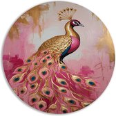 Bol mural Paon - Bol mural Animaux - Bols muraux Ressorts - Tableaux modernes - Tableau - Décoration chambre cercle mural forex 60x60 cm