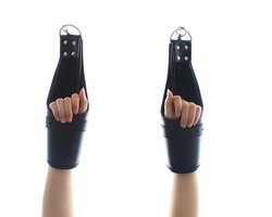 Speciale BDSM hangende handboeien om vast te maken - Leder - Plafond en deur - Arm bondage - Verstelbaar en unisex - Handboeien met sleutel en slot - Zelf te bevestigen - SM