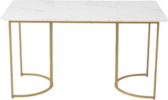 Mondeer Eettafel 150 x 85 cm, keukentafel met verstelbare voetkussens, modern, voor 4-6 personen, voor eetkamer, keuken, woonkamer, eiken
