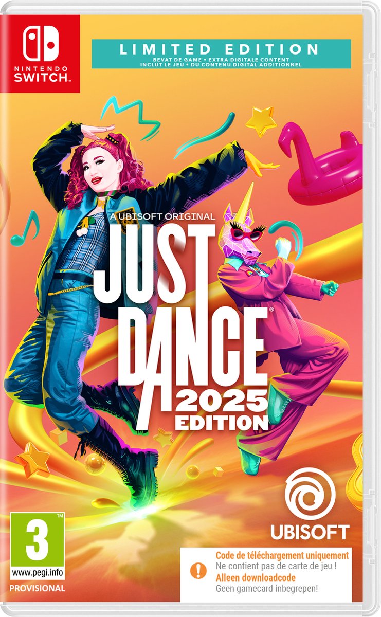 Just Dance 2025: Limited Edition - Nintendo Switch - Code in a box op Prijzenvolger.com