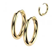 Boucles d'oreilles base titane 10mm doré