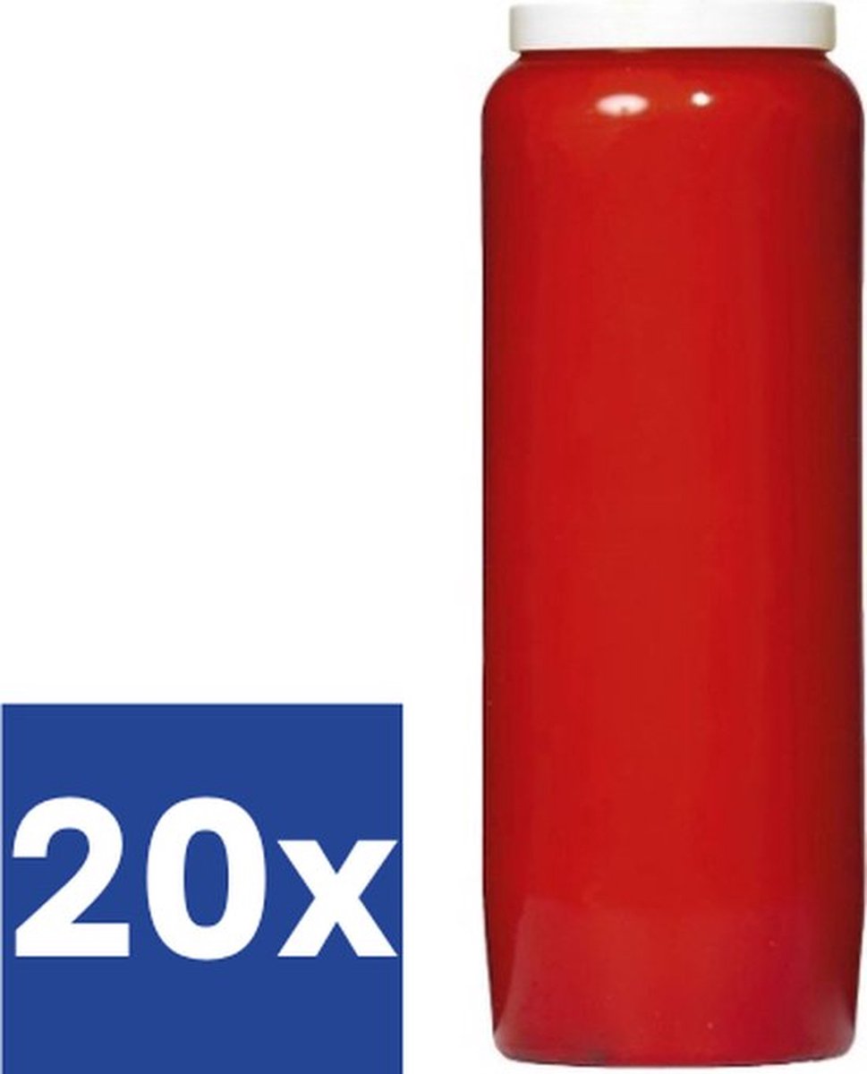 Spaas kaarsen 20 stuks 9 dagen - brander rood