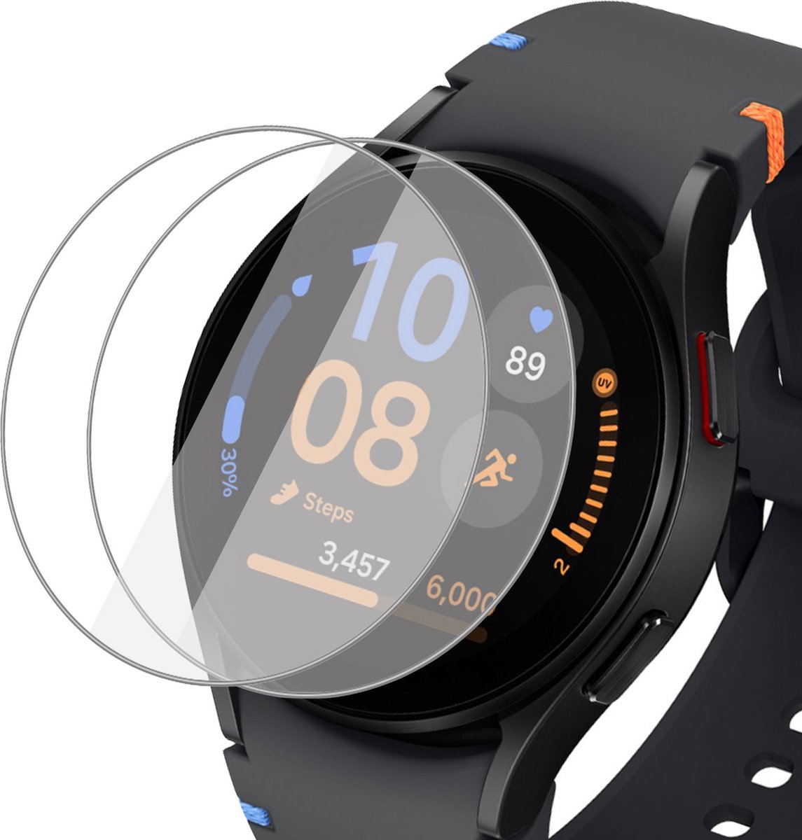 2x Geschikt voor Samsung Galaxy Watch FE 40mm - Screenprotector - Beschermglas Folie