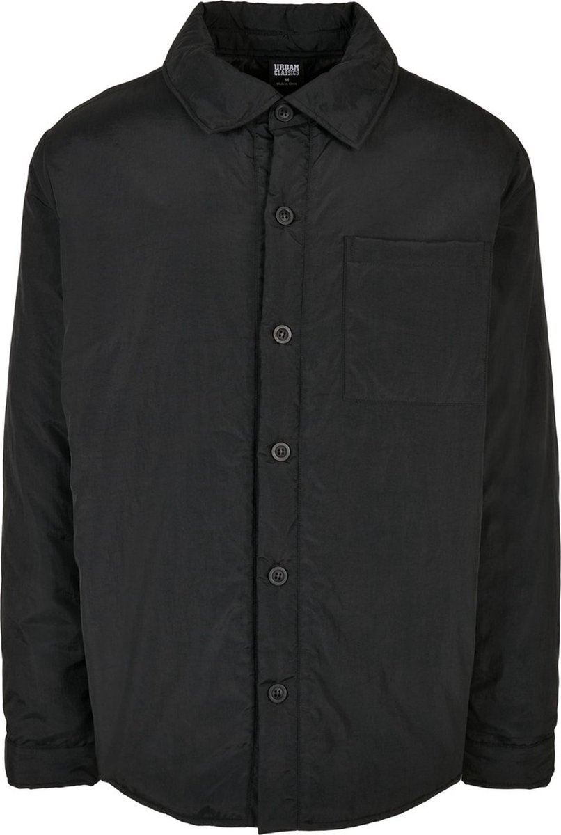 Urban Classics Padded Nylon Shirt Jacket XL Zwart