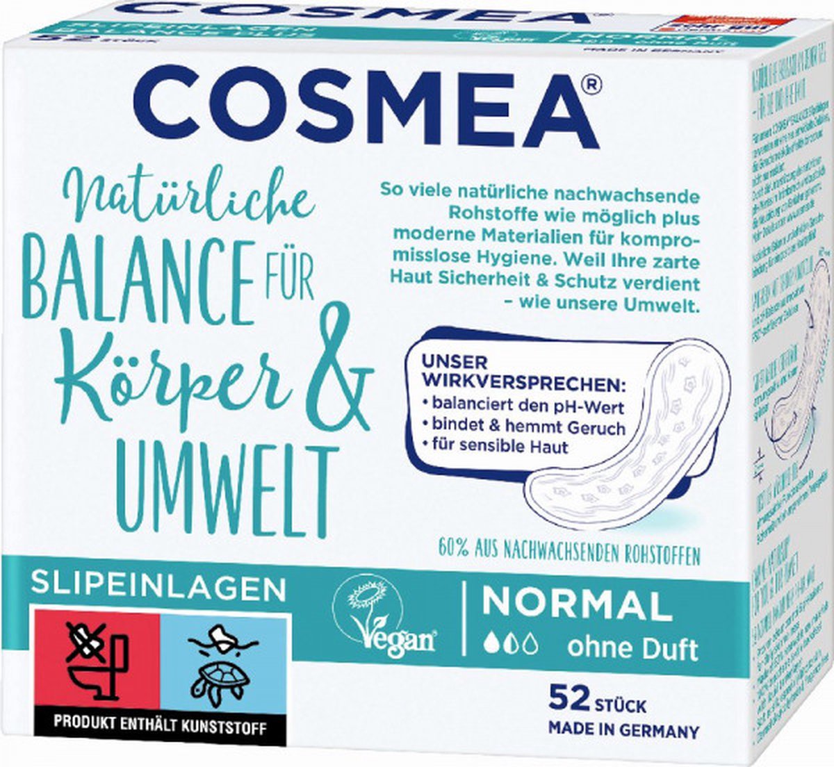 Goedkoopste Cosmea | 5 x 52 inlegkruisjes Normaal | 260 stuks | Gevoelige huid | super zacht | vegan | pH balans
