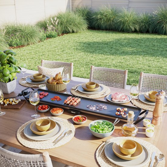 Tristar Bakplaat - BP-2670 - 1800W - Gourmet, Grillplaat XXL 100x23cm - 10-12 personen